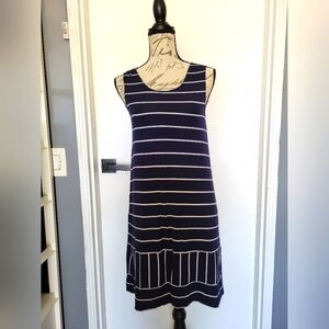 Max Studio Soft Navy Striped Marine Summer Dress Size‎ XS
